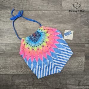Arizona Jean Co. Girl's Halter Tankini Top Swimsuit Size 18.5+